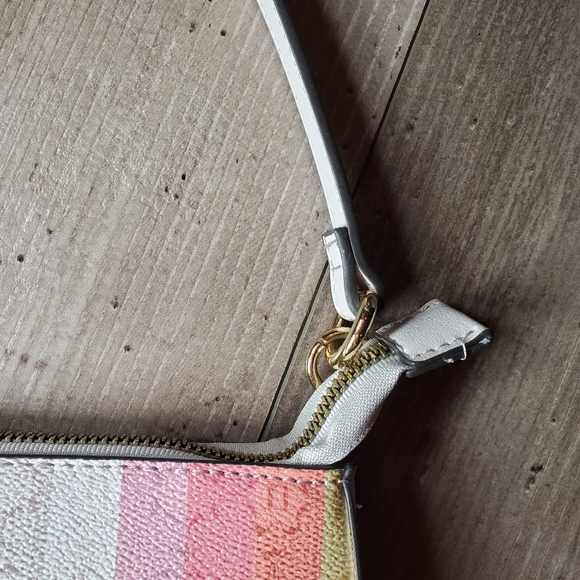 Nanette Lepore Pastel Rainbow Striped Patterned Shoulder Bag Size Small NWOT - Picture 10 of 16